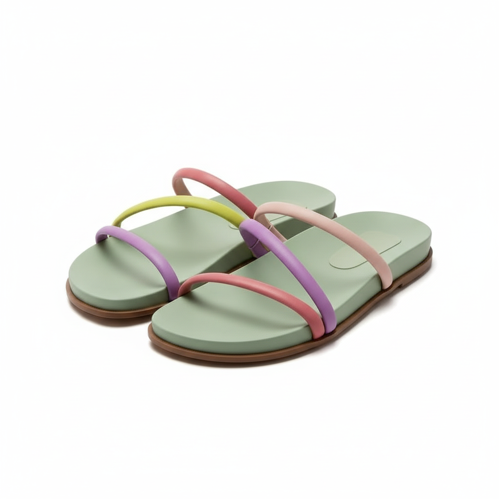 Open Toe Flip Flops Flat Beach Sandals