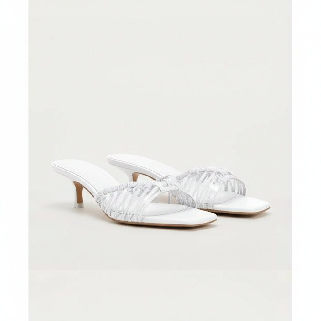 Rhinestone Short Heel Shoes