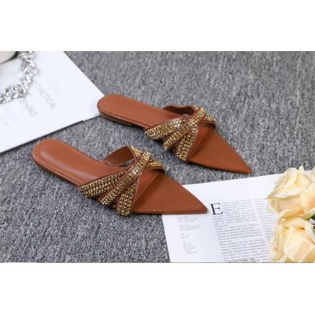 Gorgeous Rhinestone Sharp Pointed Toe