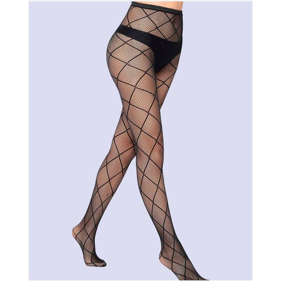 Fishnet Stockings with Square Designs