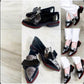 Pointed-toe Chunky Loafer Animal Print Formal Shoes