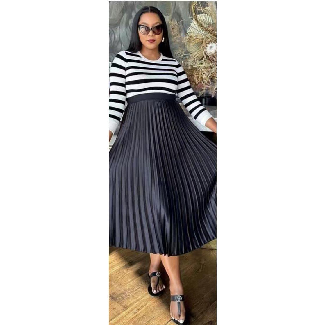 Long Sleeve Black and White Stripe Jersey