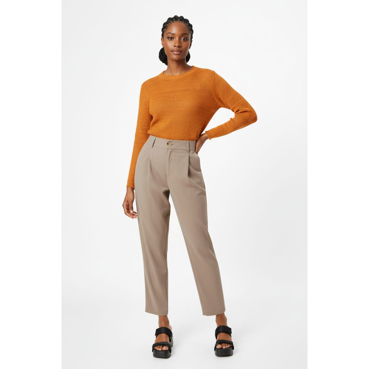 Elegant Straight-Leg Pants with Pockets