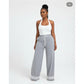 Solid Color Drawstring Tie Pants