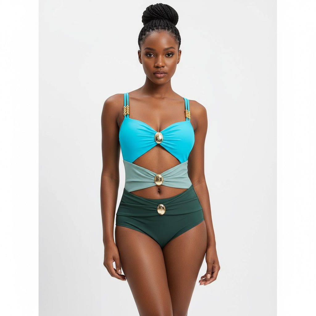 Three-Color Sexy One-Piece Swimsuit Bathing Suit