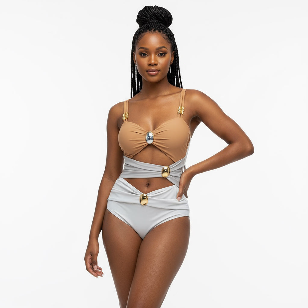 Three-Color Sexy One-Piece Swimsuit Bathing Suit