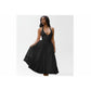 Halter Backless Pleated A-Line Maxi Dress