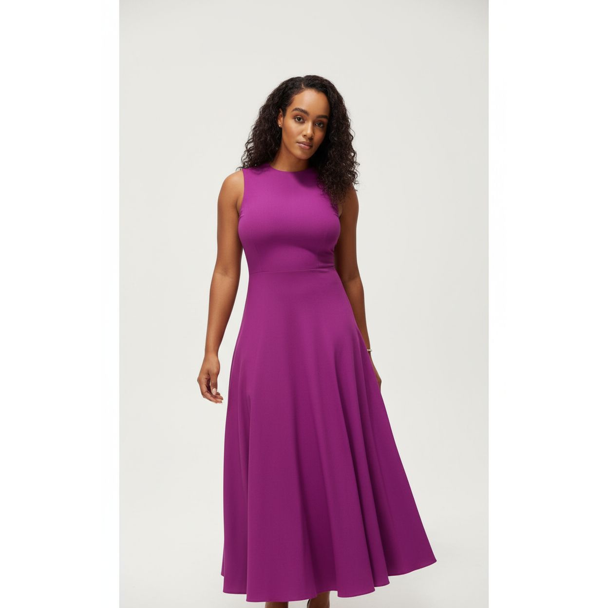 Fit & Flare Panelled Maxi Dress