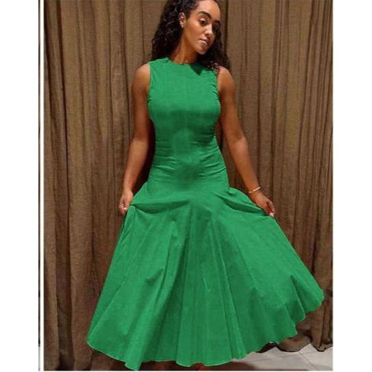 Fit & Flare Panelled Maxi Dress