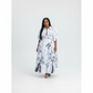 Puffy Sleeves Printed Maxi Dress