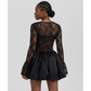 Lace Rushed A-Line Skirter Dress & Lingerie Set