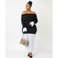 Off Shoulder Bottom Pleated Dress