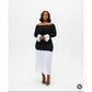 Off Shoulder Bottom Pleated Dress