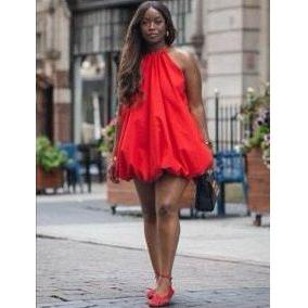 Sleeveless Chiffon Balloon Bubble Dress