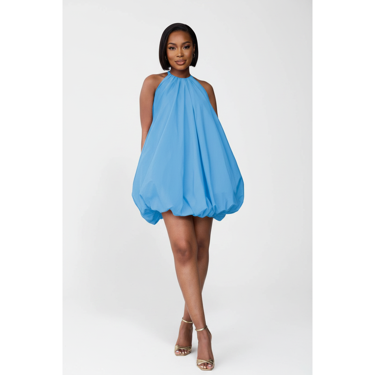 Sleeveless Chiffon Balloon Bubble Dress