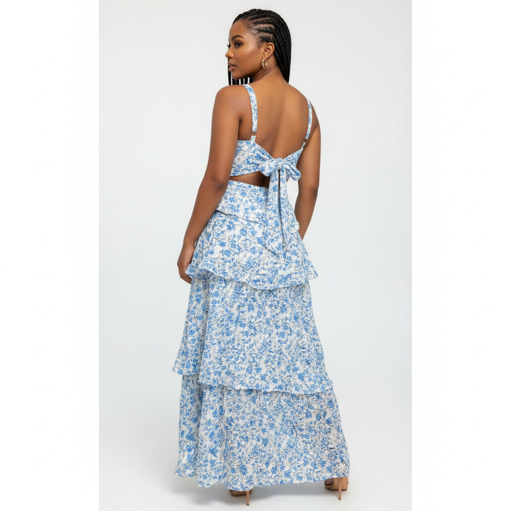 Floral Spaghetti Strap Casual Sleeveless Dress