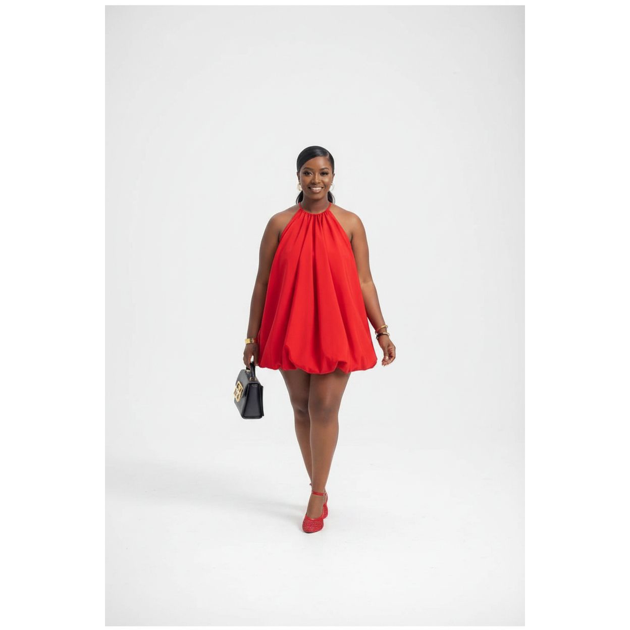 Sleeveless Chiffon Balloon Bubble Dress