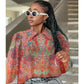 Floral Printed Buttoned Blouse Shirt.