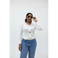 Knitted V-Neck Contrast Long Sleeve Cardigan