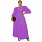 Puffy Buff Long Sleeves Maxi Dress