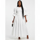 Puffy Buff Long Sleeves Maxi Dress
