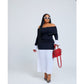 Off Shoulder Bottom Pleated Dress
