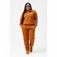 2 Piece Lounge Set with Zipper and Drawstring Waistband