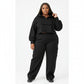 Long Sleeve Knit Top & Elastic Waist Pant Two Piece Tracksuit Set