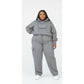 Long Sleeve Knit Top & Elastic Waist Pant Two Piece Tracksuit Set