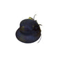 Elegant Beauty Black Side Flower Bow Perched hat