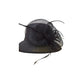 Elegant Beauty Black Side Flower Bow Perched hat