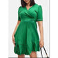 Short Sleeve Flittering Mini Dress