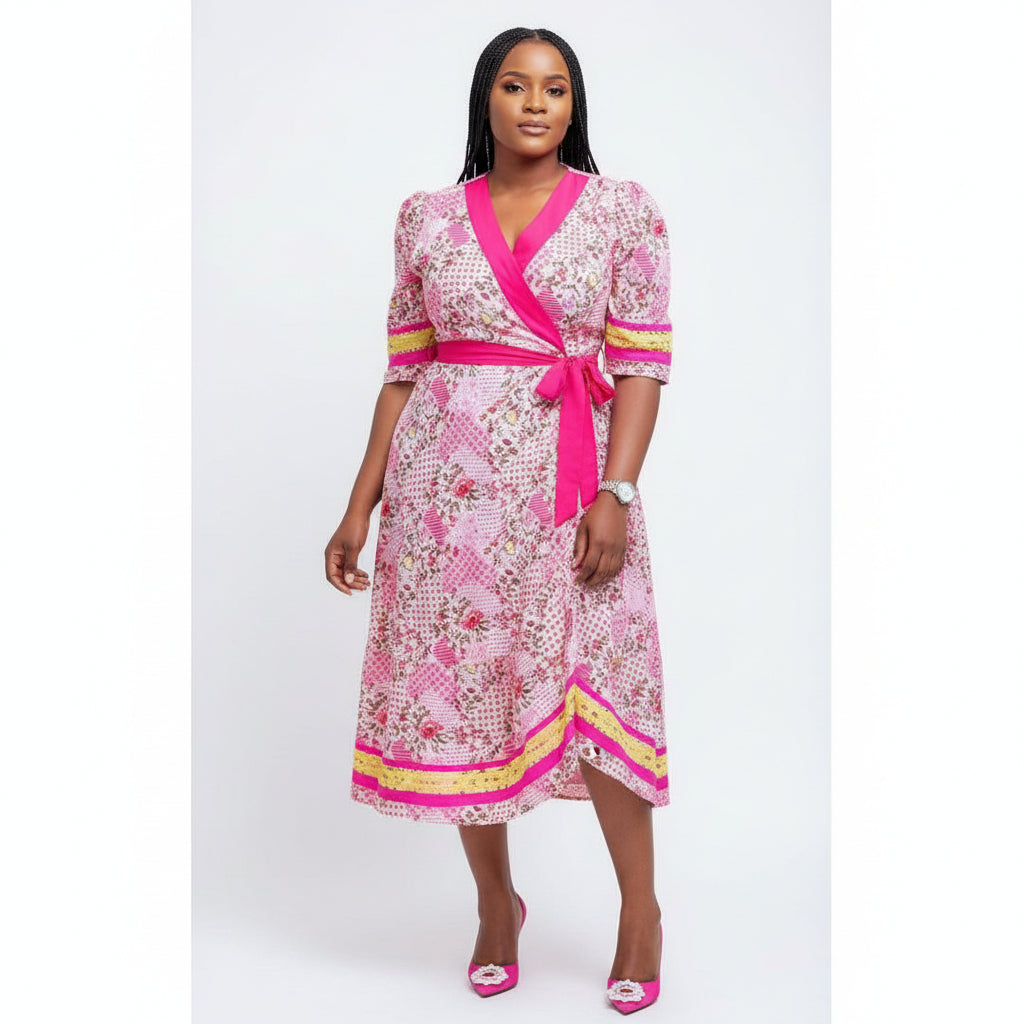 Wrap Around Pocket African Traditional Dress