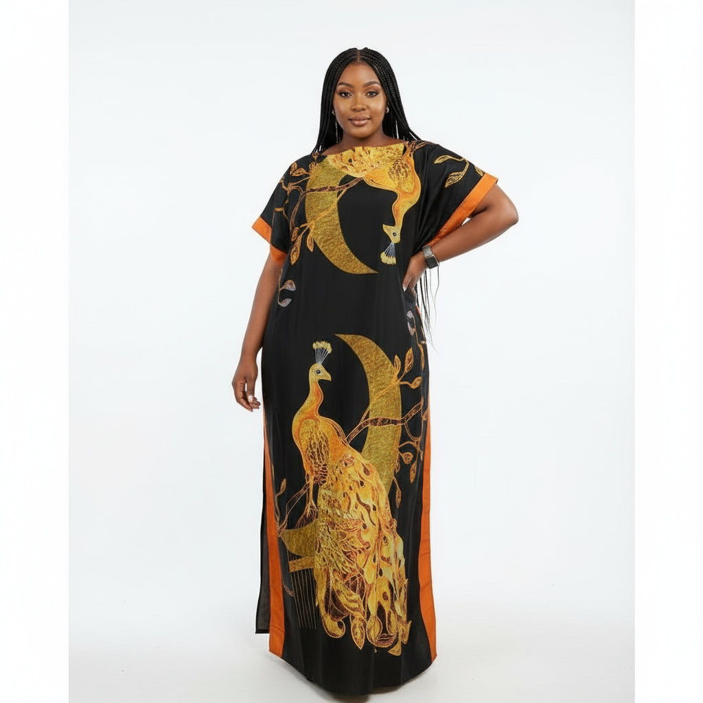 African Dashiki Abaya Soft Design Islam Femme Loose Dress