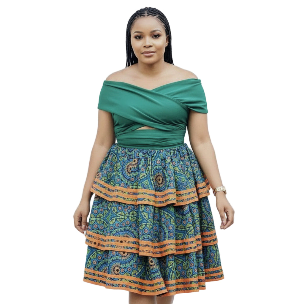 Multi Way Wear African Print Dress