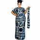 Printed kaftan abaya African Silk Maxi Dress.