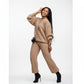 2 Piece Knitted Long Sleeved Cardigan  & Loose Pants