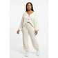 2 Piece Knitted Long Sleeved Cardigan  & Loose Pants