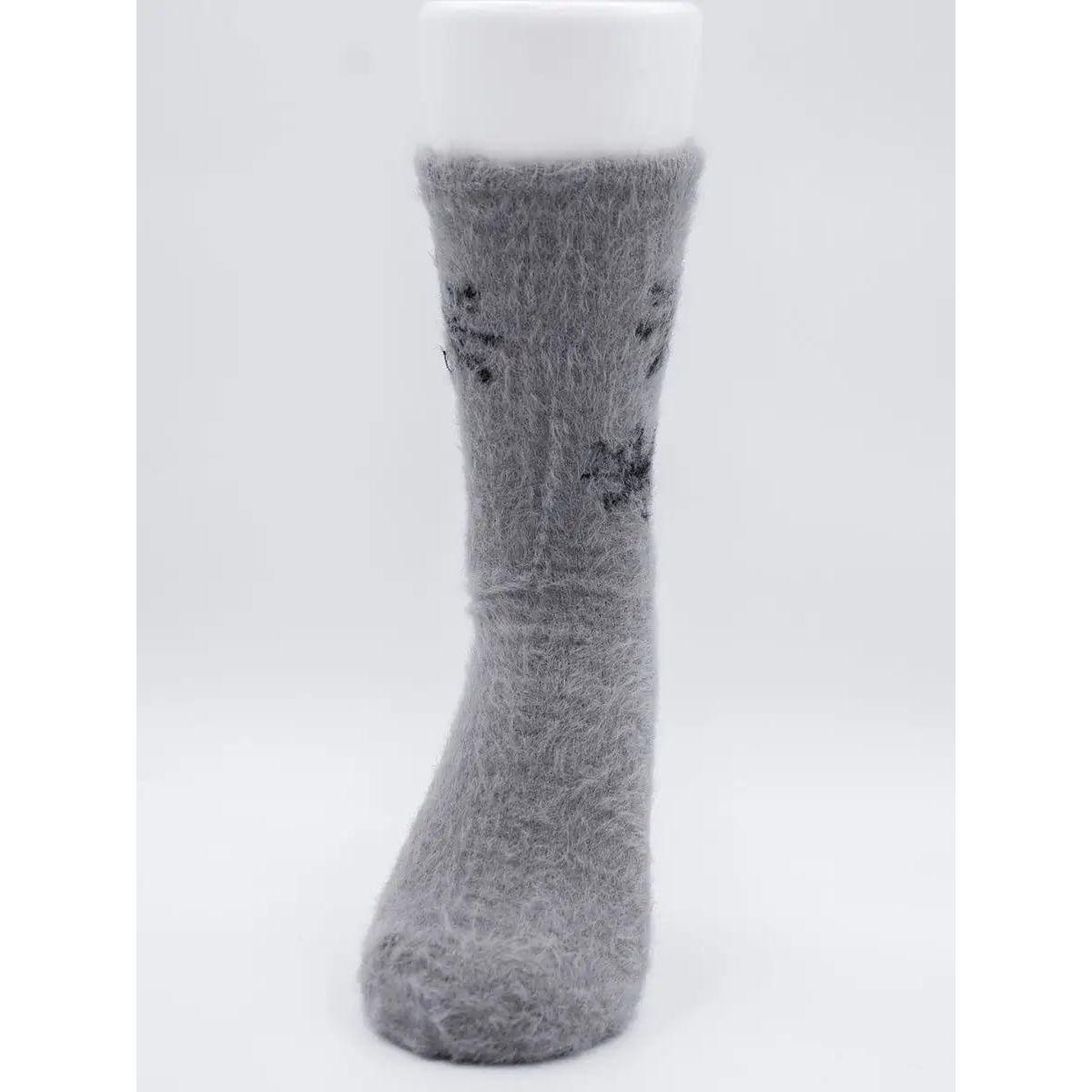 Women's High Socks with Print Warm Soft Wool