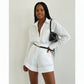 Long Sleeve Shirts And Mini Shorts Pants Sets