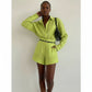 Long Sleeve Shirts And Mini Shorts Pants Sets