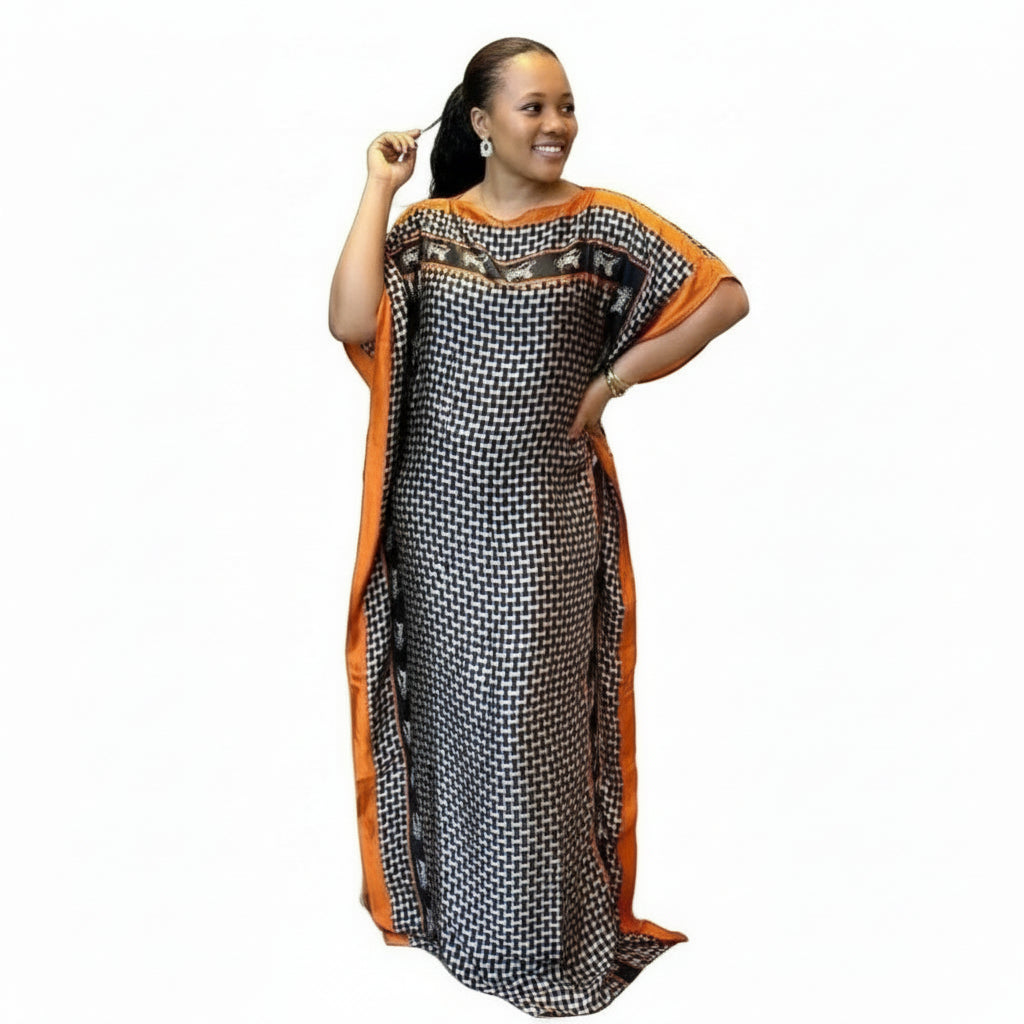 Dubai Dashiki Abaya Print Design Loose Long Dress