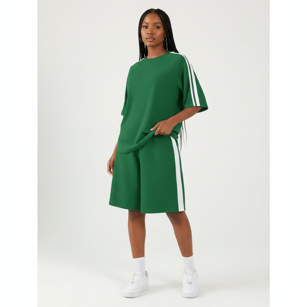 Rapper Loose-Fit 2pcs T-Shirt And Shorts Set