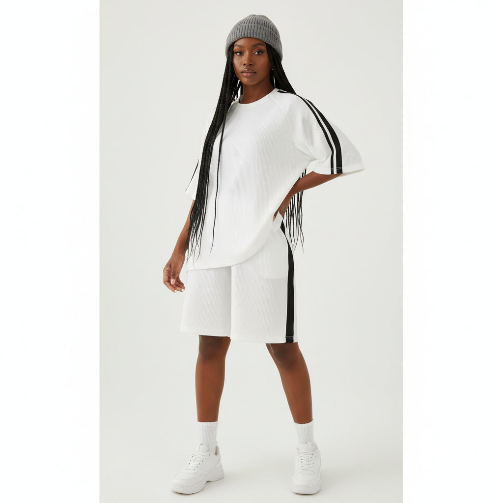 Rapper Loose-Fit 2pcs T-Shirt And Shorts Set