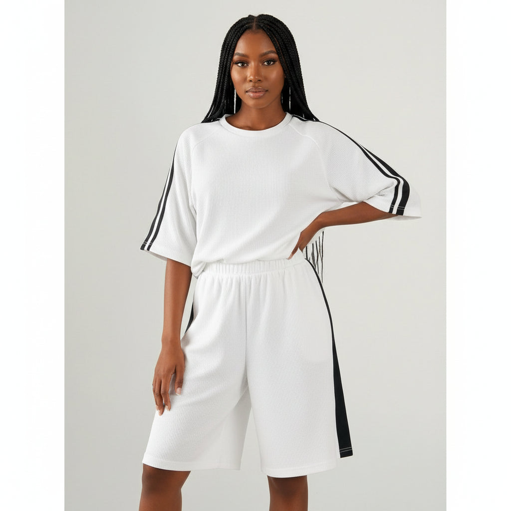 Rapper Loose-Fit 2pcs T-Shirt And Shorts Set