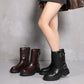 Ankle Boots Fashion Elegant Side Zippers Shoes