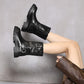 Ankle Boots Fashion Elegant Side Zippers Shoes
