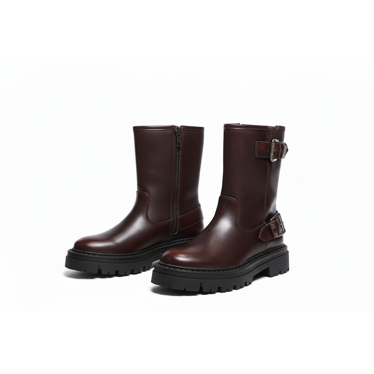 Ankle Boots Fashion Elegant Side Zippers Shoes