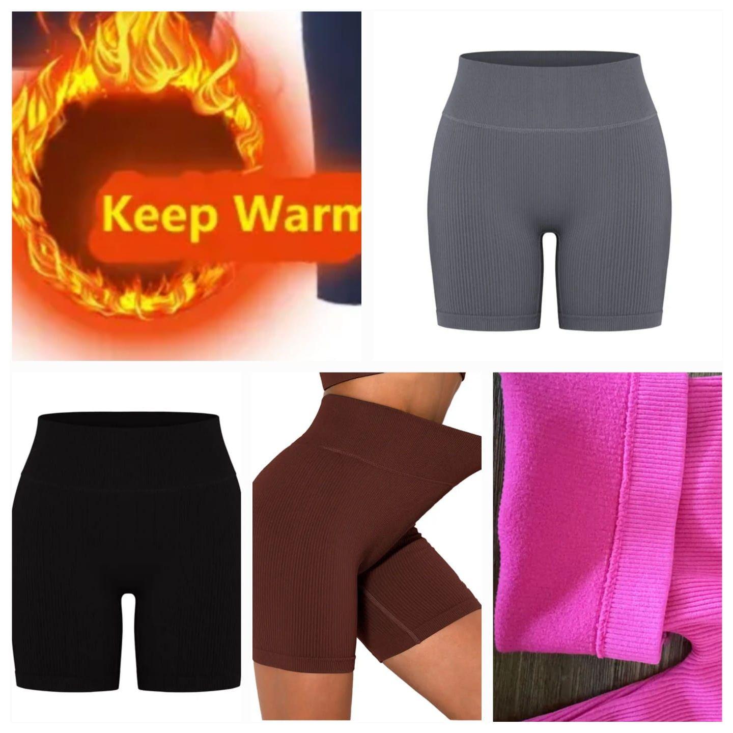 Solid Color Athletic Shorts Tights Legging