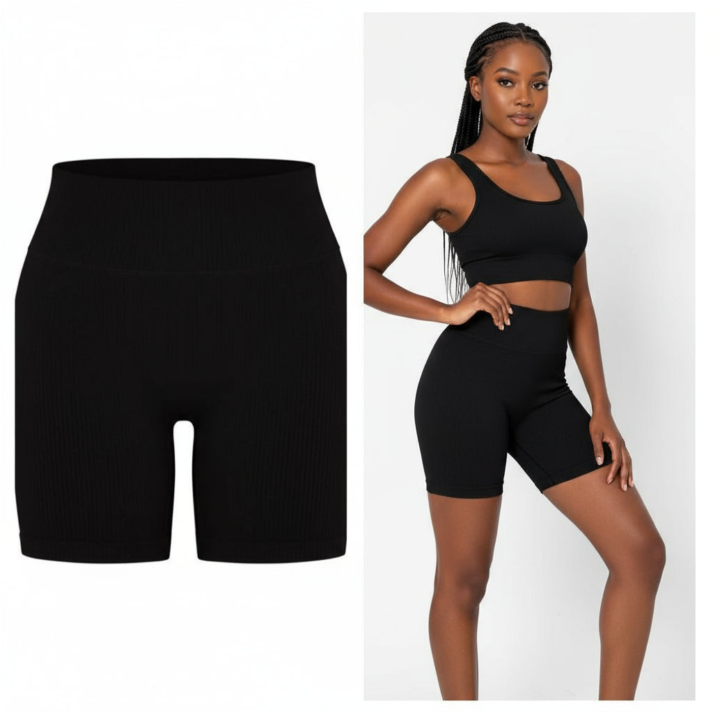 Solid Color Athletic Shorts Tights Legging